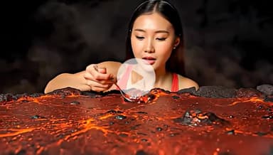 लावा खाने का मजा 
यह कोशिश आप ना करें