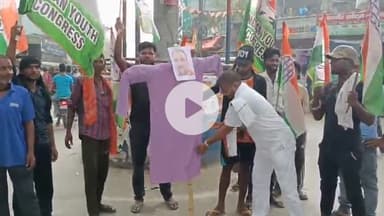 सुपौल: एंबुलेंस कर्मियों की हड़ताल का 24 घंटे में नहीं हुआ समाधान, युवा कांग्रेस ने मंगल पांडे का पुतला दहन किया