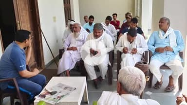 नूह: कांग्रेस विधायक मामन खान ने भादस स्थित निवास पर विभिन्न गांवों से आए लोगों की समस्याएं सुनीं