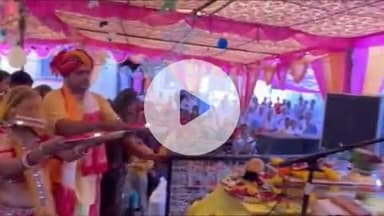 पीपलदा: केशोपुरा गांव में श्रीमत भागवत कथा के चौथे दिन कृष्ण जन्मोत्सव धूमधाम से मनाया गया, उमड़ी श्रद्धालुओं की भीड़