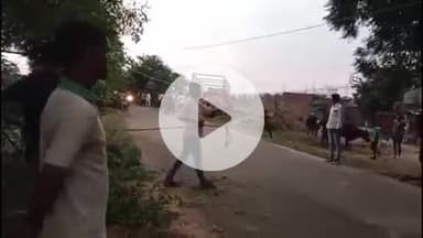 फतेहाबाद: निबोहरा के गढ़ी ताल के पास अनियंत्रित केंटर गाड़ी विद्युत पोल से टकराई, बड़ा हादसा टला