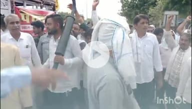 चूरू: चूरू में बीमा क्लेम सहित विभिन्न मांगों को लेकर कलेक्ट्रेट पर किसानों का प्रदर्शन