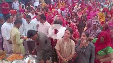 सरदारशहर: पीरजी की दरगाह में चल रही श्रीमद् भागवत कथा के तीसरे दिन कथावाचक ने भक्त प्रहलाद और हिरण्य कश्यप वध का सुनाया प्रसंग