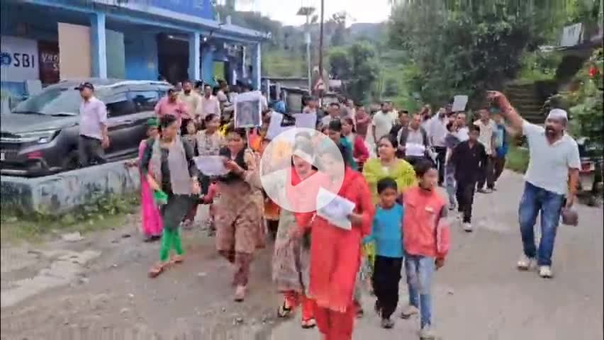 गणाई गंगोली: गणाई गंगोली कस्बे में नन्ही परी को न्याय दिलाने की मांग को लेकर निकाला गया कैंडिल मार्च