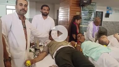 सरदारशहर: तेरापंथ भवन में तेरापंथ युवक परिषद द्वारा आयोजित रक्तदान शिविर में 351 रक्तदाताओं ने किया रक्तदान