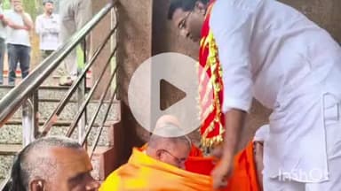 पुष्पराजगढ़: प्रभारी मंत्री दिलीप अहिरवार ने माई की बगिया में किया दर्शन-पूजन, साधु-संतों का किया सम्मान