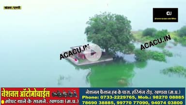 डूब प्रभावित हरसूद स्थित खेड़ा पति श्री हनुमान मंदिर की लहरों से गिरी दीवार. एप्रोच रोड बनाने की मांग