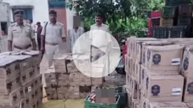 भोरे: लखराव के पास DCM ट्रक से 1395 लीटर विदेशी शराब बरामद, नई दिल्ली का चालक गिरफ्तार