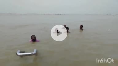 मुंगेर: बबुआ घाट में मूर्ति विसर्जन के दौरान डूबे युवक की गंगा में दूसरे दिन भी खोजबीन जारी