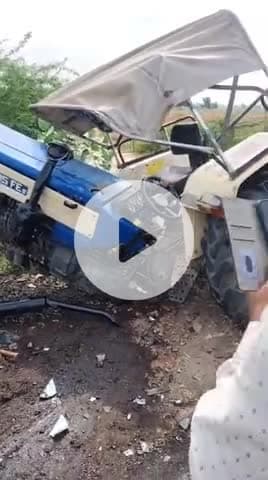 जेतपुर पाली हाईवे पर स्विफ्ट और ट्रैक्टर में एक्सीडेंट