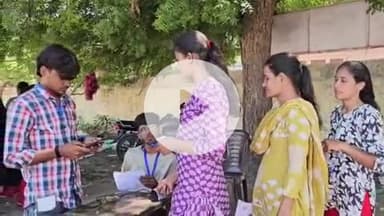 बाड़मेर: राजस्थान कर्मचारी चयन बोर्ड की ग्रेड फोर्थ एग्जाम का अंतिम दिन, प्रवेश से पहले परीक्षार्थियों की हुई कड़ी चेकिंग