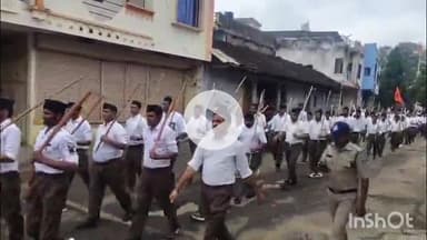 सरदारपुर: गुमानपुरा व पिपरनी में निकला RSS का पथ संचलन, स्वयंसेवकों ने किया कदमताल, जगह-जगह हुआ स्वागत