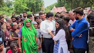 ગાંધીનગર: ચરેડીમા દબાણ દૂર કરવામાં આવેલા વિસ્તારની મુલાકાત લેતા આપપાર્ટીના પ્રદેશ અધ્યક્ષ ઈશુદાન ગઢવી