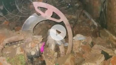 नगर नौसा: भोभी गांव में भरभराकर गिरा एक मकान, लोग बाल-बाल बचे