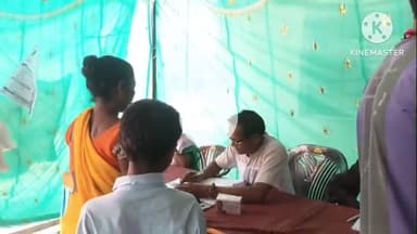 घाघरा: सामुदायिक स्वास्थ्य केंद्र घाघरा में स्वास्थ्य नारी सशक्त परिवार अभियान के तहत स्वास्थ्य जांच शिविर का आयोजन