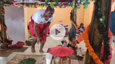 नामकुम: जैप वन परिसर में नवरात्र के मौके पर कलश स्थापना की गई, जवानों ने फायरिंग कर सलामी दी