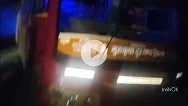 महू सिमरोल क्षेत्र के भेरू घाट पर हादसा, खाई में गिरने से बची एक निजी ट्रेवल्स की बस