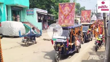 सिरदला: बाजार में शारदीय नवरात्रि का आगाज, भव्य कलश शोभायात्रा निकाली गई