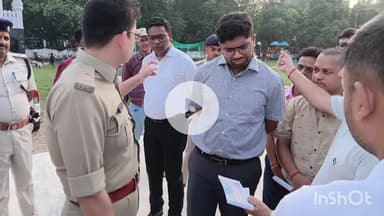 मुंगेर: दशहरा पर पोलो मैदान में रावण वध के सफल आयोजन को लेकर DM ने कार्यक्रम स्थल का किया निरीक्षण