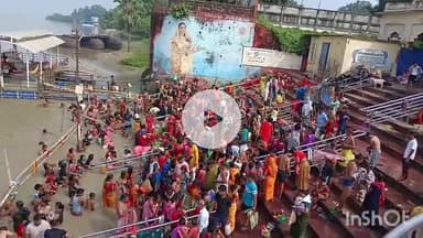 मुंगेर: नवरात्र के पहले दिन बबुआ गंगा घाट समेत कई गंगा घाटों पर उमड़ी श्रद्धालुओं की भारी भीड़