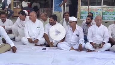 बीना: अंबेडकर कारा पर कांग्रेस का धरना प्रदर्शन, तहसीलदार को सौंपा ज्ञापन