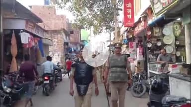शाहबाद: शाहाबाद नगर के प्रमुख मार्गों पर सहायक पुलिस अधीक्षक ने किया पैदल मार्च