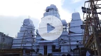 गोपालगंज: गंडक कॉलोनी के पास राजा दल द्वारा अमेरिका में प्रस्तावित श्री कृष्ण मंदिर का स्वरूप तैयार किया जा रहा है