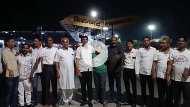 #किशनगढ़ रेलवे स्टेशन पर पहली बार उदयपुर चंडीगढ़ द्विसुपरफास्ट एक्सप्रेस ट्रेन के ठहराव होने पर स्वागत #बीजेपी द्वारा