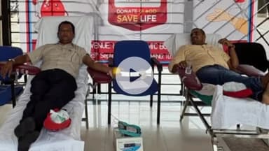 ओरमांझी: डॉ. श्यामा प्रसाद मुखर्जी विश्वविद्यालय में रक्तदान शिविर का आयोजन किया गया