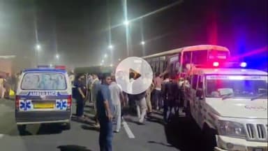 धनौरा: गजरौला दिल्ली-लखनऊ नेशनल हाईवे पर रोडवेज बस ने ट्रैक्टर-ट्राली को मारी टक्कर, चालक की मौत, 20 यात्री हुए घायल