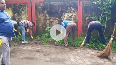 खंडवा नगर: रेडक्रॉस सोसायटी ने मुक्तिधाम में किया श्रमदान, सुपोषण शिविर में मातृशक्ति को दिया सेहत का मंत्र