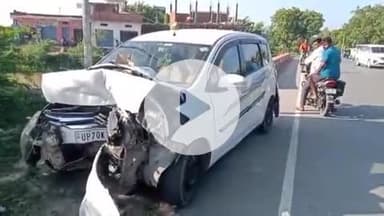 ज्ञानपुर: ज्ञानपुर में सिंहपुर नहर के पास सड़क हादसे में चार लोग गंभीर रूप से हुए घायल