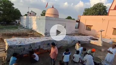 चूरू: रेलवे ग्राउंड में इस बार 55 फीट ऊंचे रावण का दहन होगा, 1966 से चली आ रही परंपरा