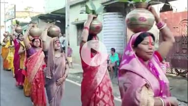 गिरिडीह: नवरात्र में अर्गाघाट दुर्गा मंदिर समेत विभिन्न दुर्गा मंडपों में बेलभरनी पूजा अनुष्ठान किया गया