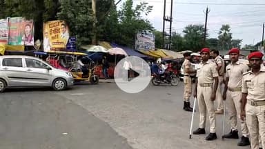 समस्तीपुर: शहर में शांतिपूर्ण दुर्गा पूजा पर्व मनाने के लिए पुलिस बल तैनात