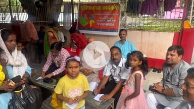 कोडरमा: भाजपा के सेवा पखवाड़े के तहत काली मंदिर परिसर में स्वास्थ्य शिविर, 182 मरीजों की हुई जांच