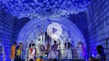 कोडरमा: मड़ुआटांड़ के दुर्गा पूजा पंडाल में माता दुर्गा के साथ 12 ज्योतिर्लिंगों के भी हो रहे हैं दर्शन