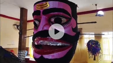 गाज़ीपुर: गाजीपुर के लंका मैदान में 60 फीट हाईटेक रावण का पुतला रहेगा आकर्षण का केंद्र, 30 फुट के धनुष से रावण करेगा युद्ध