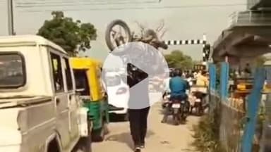 झांसी: युवक ने कंधे पर बाइक उठाकर मोठ समथर स्थित रेलवे क्रॉसिंग पार की, वीडियो हुआ वायरल, रेलवे PRO बोले मुकदमा हुआ दर्ज