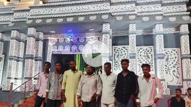 आरा: आरा के आनंद नगर में जयपुर के श्री जानकी मंदिर का प्रारूप पंडाल के रूप में दिखा, उमड़ी श्रद्धालुओं की भीड़