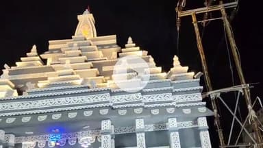 आरा: आनंद नगर में मां दुर्गा कला मंदिर की ओर से जयपुर के राम जानकी मंदिर का प्रारूप पंडाल के रूप में देखने को मिल रहा है