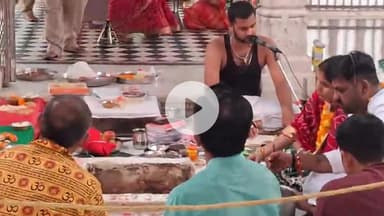 बाली: भांटूद के श्री क्षेमकरणी माता मंदिर मे दुर्गा अष्टमी को लेकर हवन यज्ञ करते भक्त गण