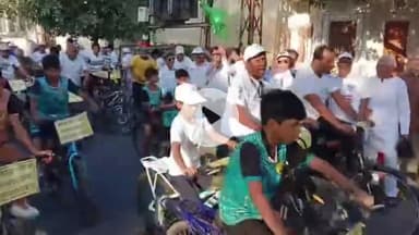 भीलवाड़ा: शहर में निकली अनूठी साइकिल रैली, तीन पीढ़ियां बनीं प्रेरणा का स्रोत, स्वस्थ जीवनशैली और पर्यावरण संरक्षण का दिया संदेश