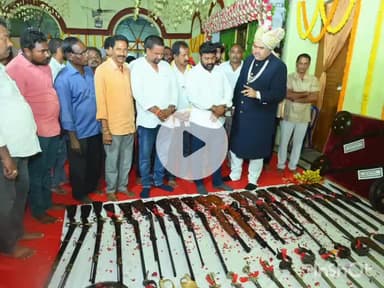 బొబ్బిలి: బొబ్బిలి కోటలో ఆయుధ పూజలో పాల్గొన్న పార్వతీపురం ఎమ్మెల్యే బోనెల విజయచంద్ర