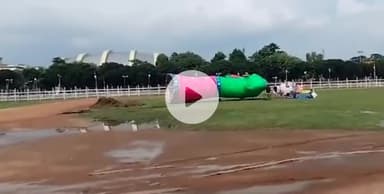 पटना ग्रामीण: गांधी मैदान में रावण दहन के लिए 80 फीट ऊंचा रावण बनकर तैयार, खड़ा करने की तैयारी जारी