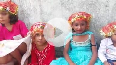 मुशहरी: शारदीय नवरात्र में नवमी के अवसर पर अतरदह में कन्या पूजन किया गया