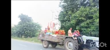 खेरागढ़: दुर्गा प्रतिमाओं के विसर्जन से पूर्व भक्तों ने निकाली शोभायात्रा