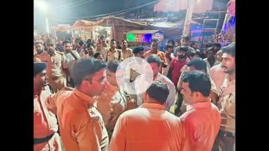 परिहार: परिहार में दुर्गा पूजा को लेकर प्रशासन का फ्लैग मार्च