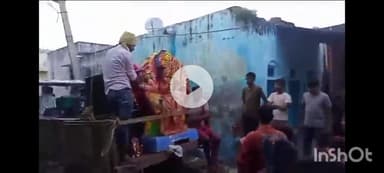 खेरागढ़: कागारौल में भक्तों ने माँ दुर्गा प्रतिमा का खारी नदी में किया विसर्जन