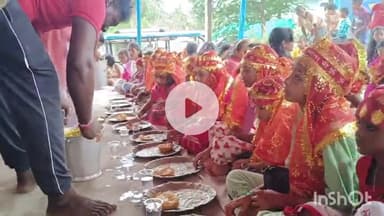 शिकारीपाड़ा: शिकारीपाड़ा में धूमधाम से नवमी पूजा संपन्न, कन्या पूजन भी किया गया